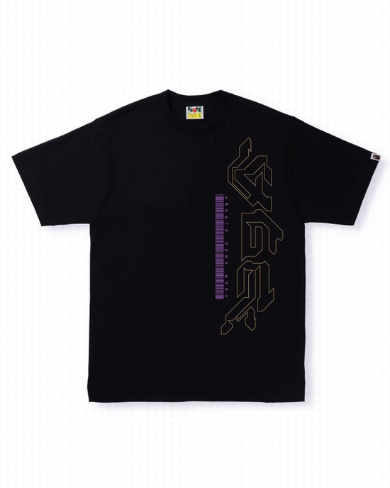 Pánské Tričko Bape Multi Logo #2 Černé | 18673NOTZ