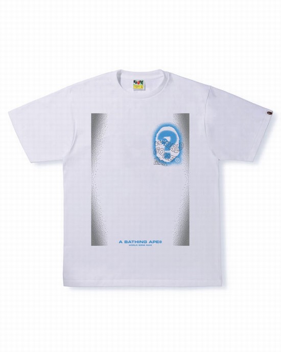 Pánské Tričko Bape Multi Logo #3 Bílé | 83692YVCP