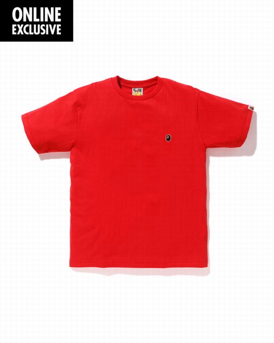 Pánské Tričko Bape One Point Koralove Červené | 48365PLZC