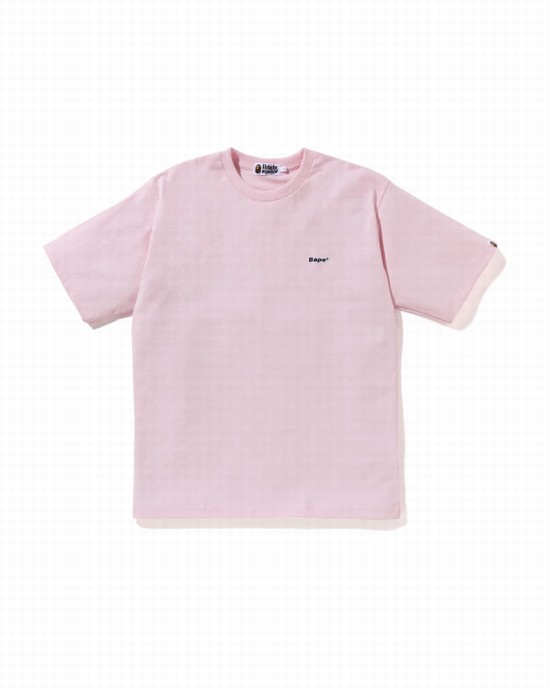Pánské Tričko Bape One Point Relaxed Fit Růžové | 08251MWZU