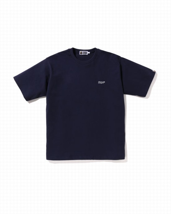Pánské Tričko Bape One Point Relaxed Fit Tmavě Blankyt Blankyt | 73612FMXD