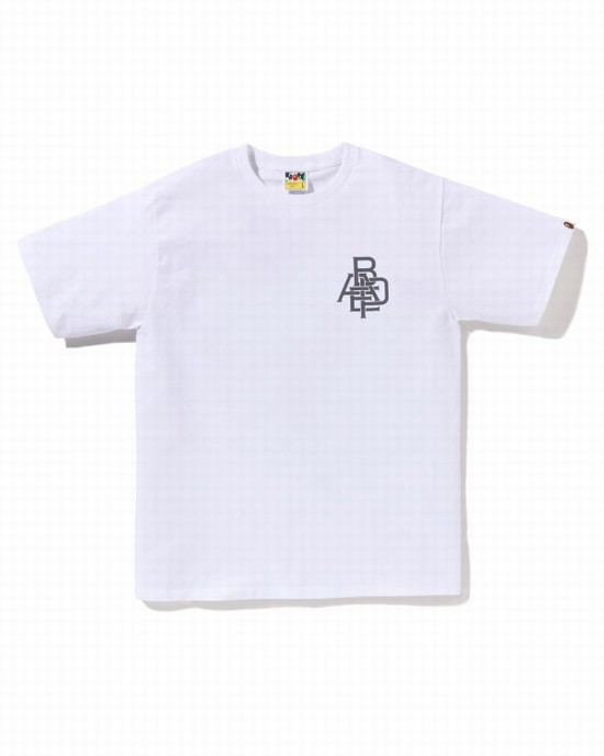 Pánské Tričko Bape Pigment Logo Bílé | 27481BNPX