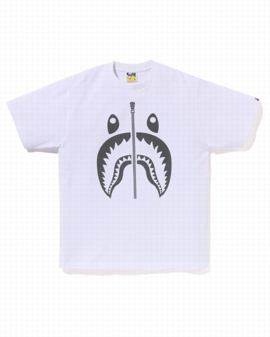 Pánské Tričko Bape Pigment Shark Bílé | 45682CBHV