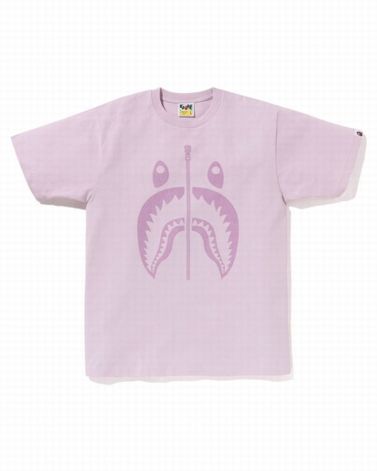 Pánské Tričko Bape Pigment Shark Fialové | 49780PREU