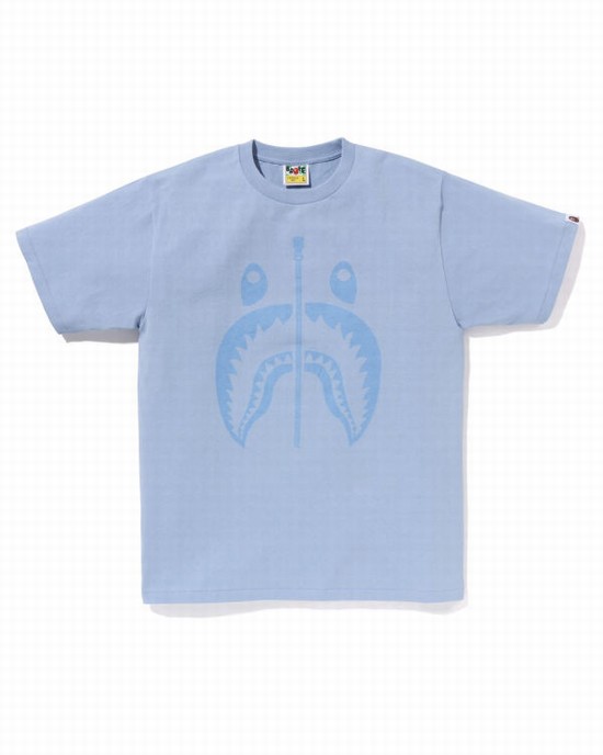 Pánské Tričko Bape Pigment Shark Světle Blankyt | 13798YLJZ