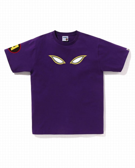 Pánské Tričko Bape Shadow Fialové | 74205BRSK
