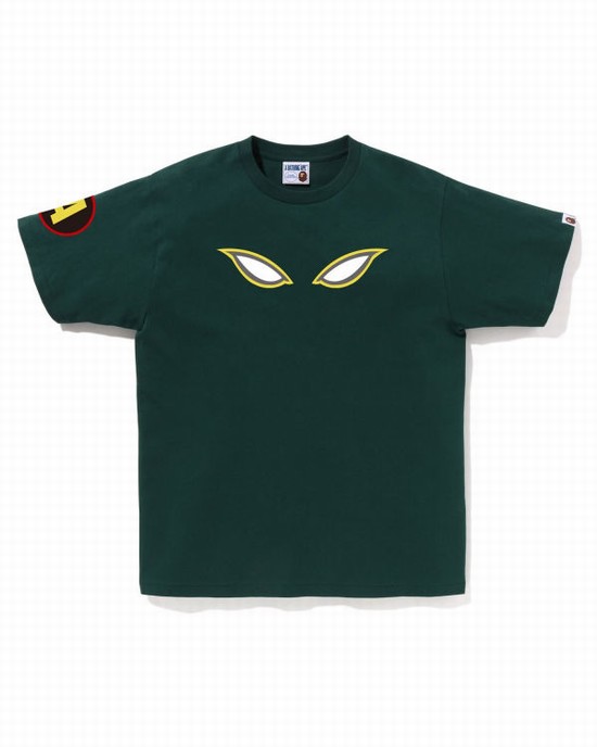 Pánské Tričko Bape Shadow Tmavě Zelene | 27483TZVR
