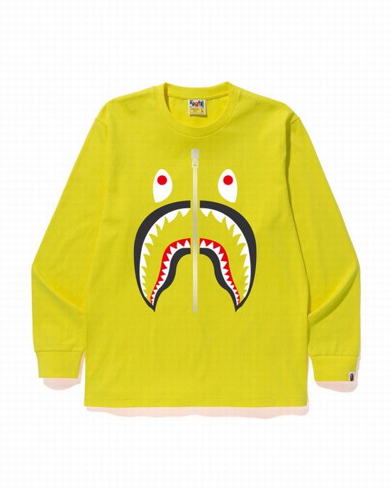 Pánské Tričko Bape Shark Citrón Žluté | 51498FLNA