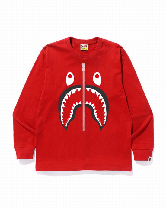 Pánské Tričko Bape Shark Světle Červené | 84196PVXG