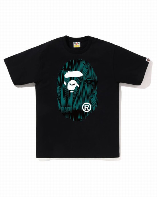 Pánské Tričko Bape Speed Racer Big Ape Head Černé | 40152FHEX