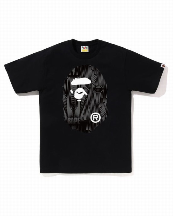 Pánské Tričko Bape Speed Racer Big Ape Head Černé | 61850SOIH