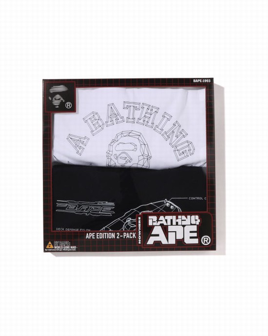 Pánské Tričko Bape Tee Package Box #2 M Bílé Černé | 96473YPCD