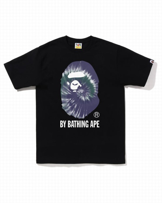 Pánské Tričko Bape Tie-Dye By Bathing Ape Černé | 14587SUPY