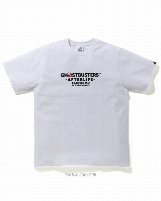 Pánské Tričko Bape X Ghostbusters Milo Bílé | 35940XZCH