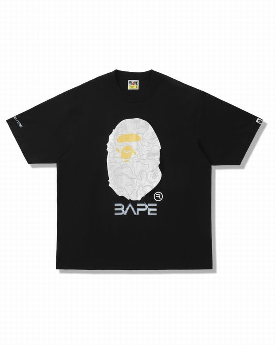 Pánské Tričko Bape X Hajime Sorayama Ape Head Černé | 25016JHCL