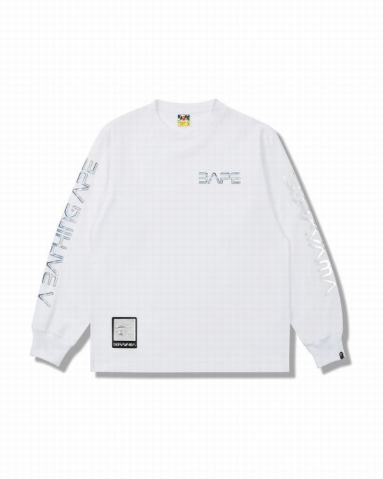 Pánské Tričko Bape X Hajime Sorayama L/S Bílé | 19726CNRM
