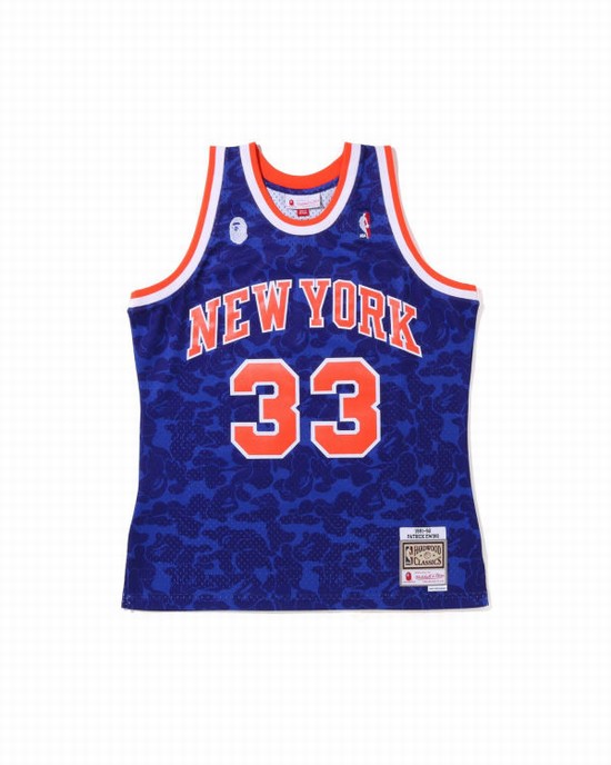 Pánské Tričko Bape X M&N New York Knicks Blankyt | 03654APIM