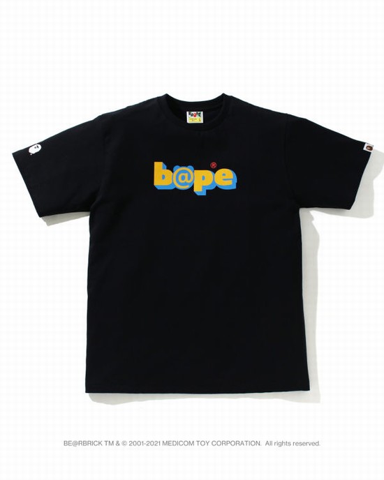 Pánské Tričko Bape X Medicom Toy Camo BE@R Černé | 09428KIMS