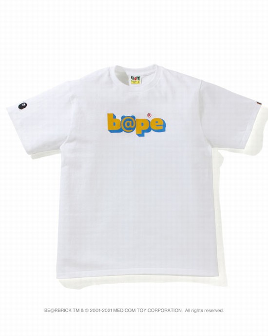 Pánské Tričko Bape X Medicom Toy Camo BE@R Bílé | 74506NPDG