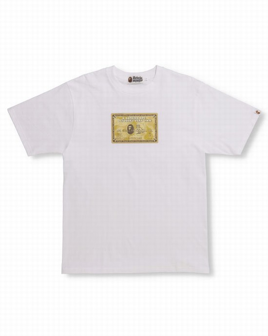 Pánské Tričko Bape X OVO Card Bílé | 53617BEWZ