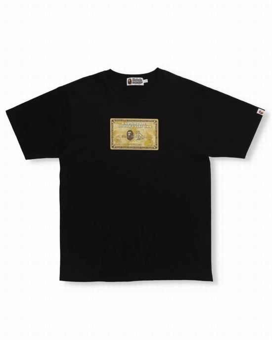 Pánské Tričko Bape X OVO Card Černé | 19047WHNO