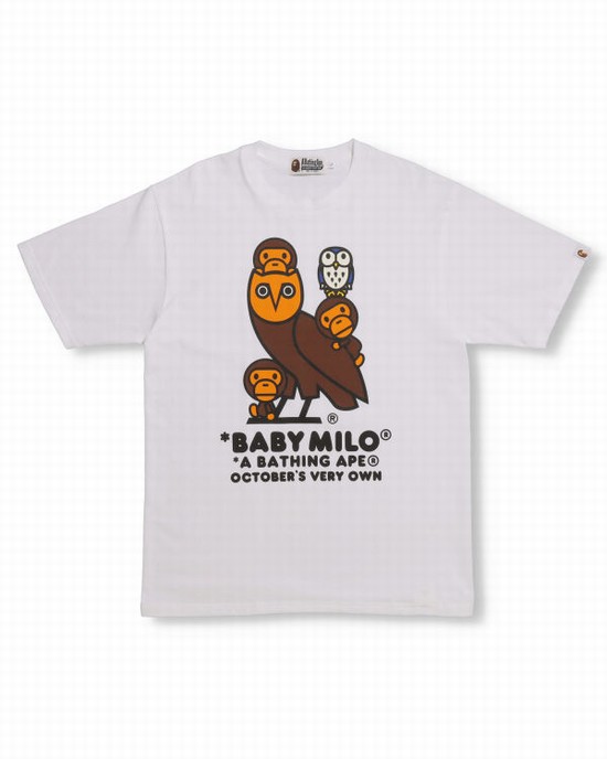 Pánské Tričko Bape X OVO Milo Bílé | 72836YWDX