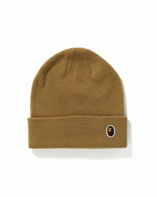 Pánské Čepice Bape Ape Head One Point Béžový | 32160JRWS