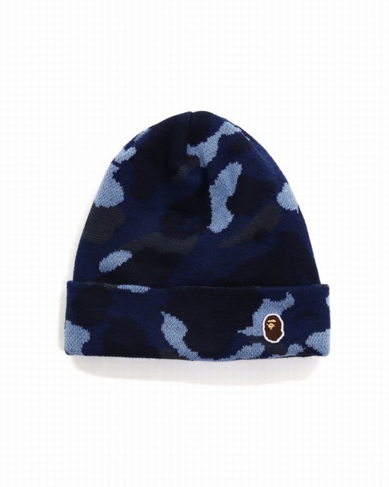 Pánské Čepice Bape Color Camo Tmavě Blankyt Blankyt | 75360FRBM