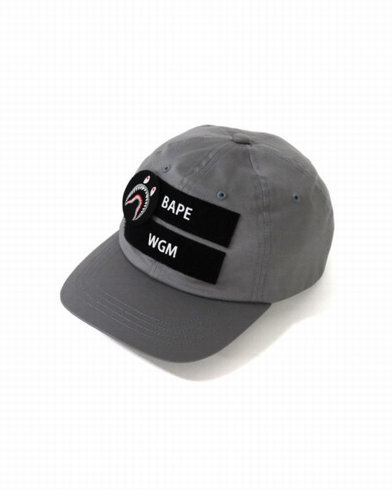 Pánské Čepice Bape Detachable Shark Patch Šedé | 31807PCMN