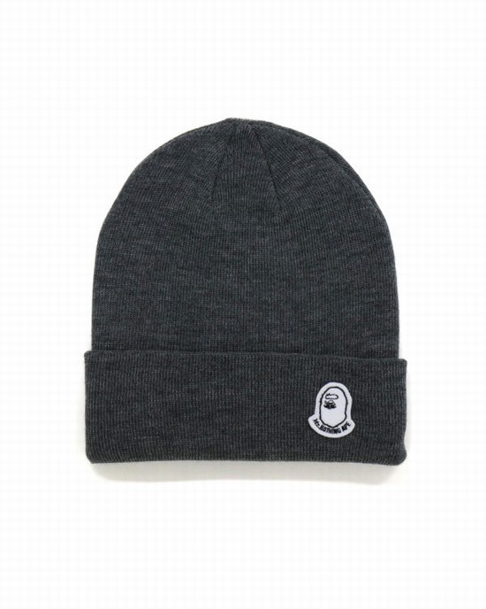 Pánské Čepice Bape Knit Šedé | 84503JOFU