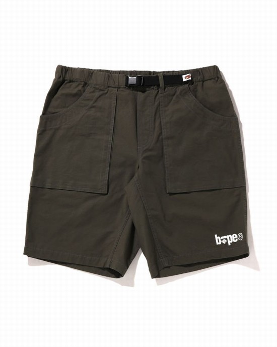 Pánské Šortky Bape Climbing Tmavě Hnědožlutý | 38701OHBD