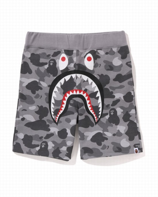 Pánské Šortky Bape Honeycomb Camo Shark Šedé | 37940TGWE
