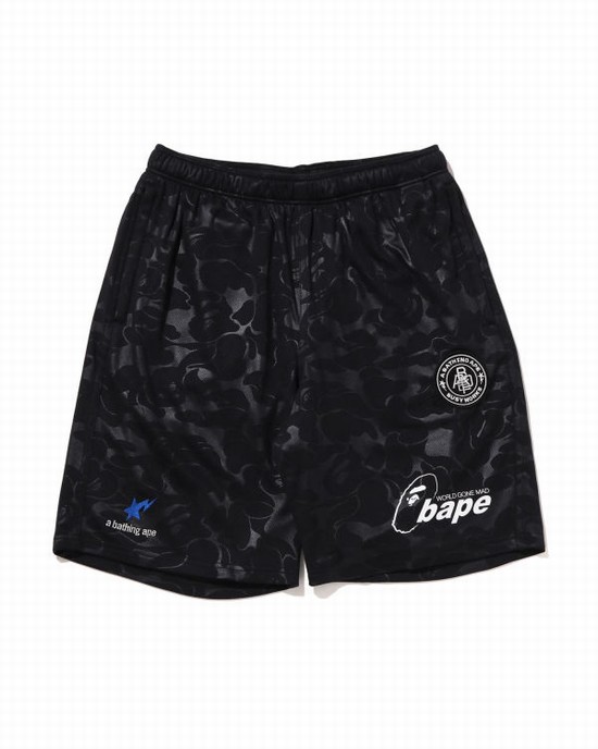 Pánské Šortky Bape Soccer Game Černé | 72081SZFQ