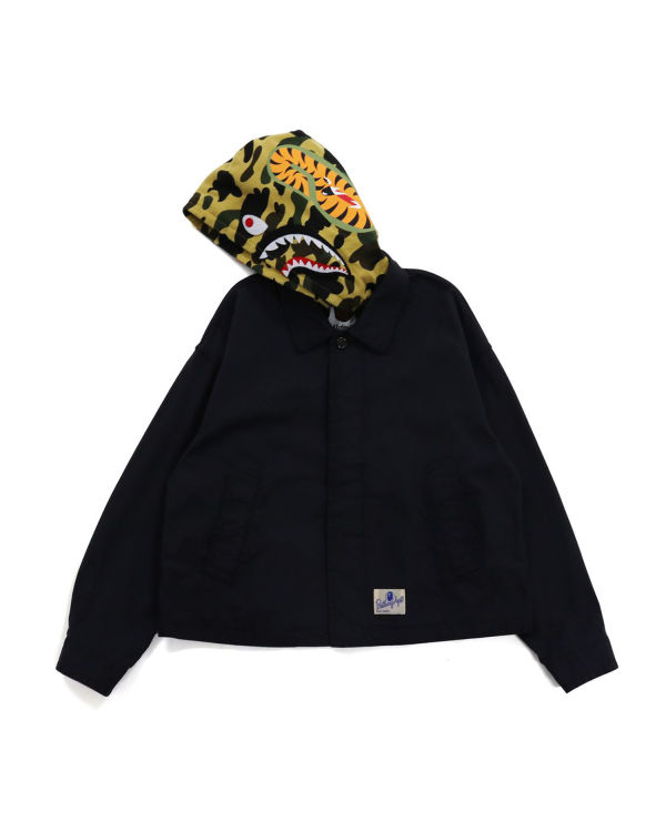 Dámské Bundy Bape 1st Camo Shark Hood Široké Černé | 19465CIUX