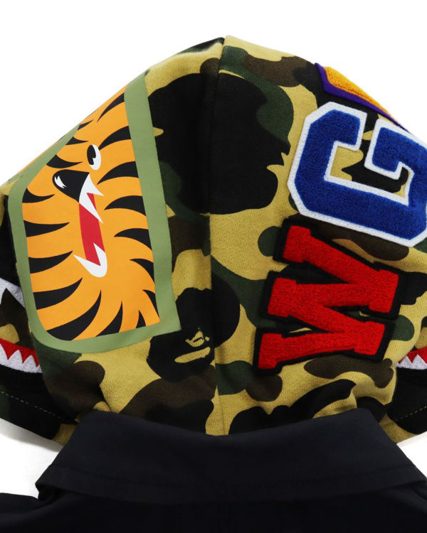 Dámské Bundy Bape 1st Camo Shark Hood Široké Černé | 19465CIUX