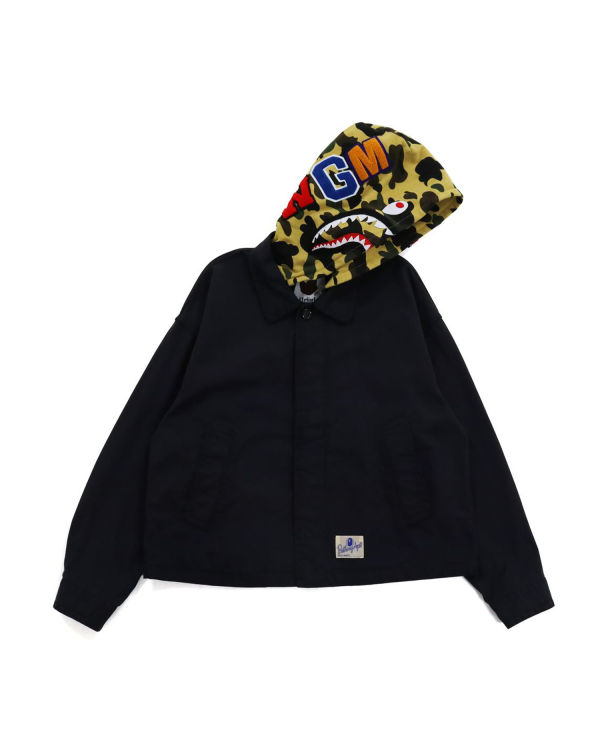 Dámské Bundy Bape 1st Camo Shark Hood Široké Černé | 19465CIUX