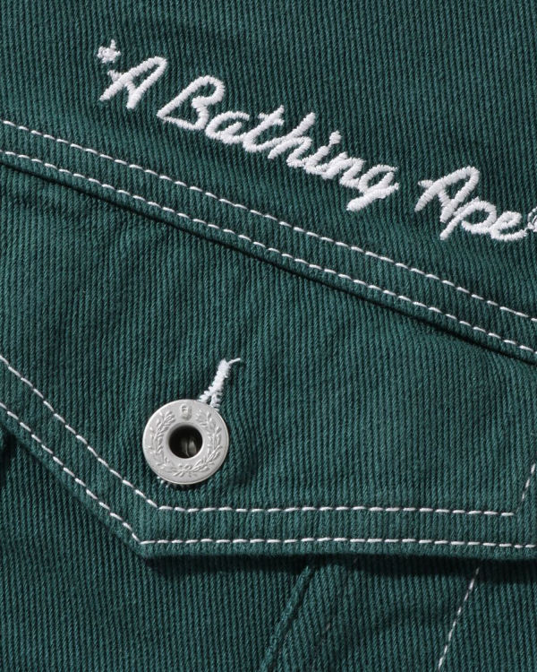 Dámské Bundy Bape Champion Oversized Color Twill Tmavě Zelene | 50692YKBO