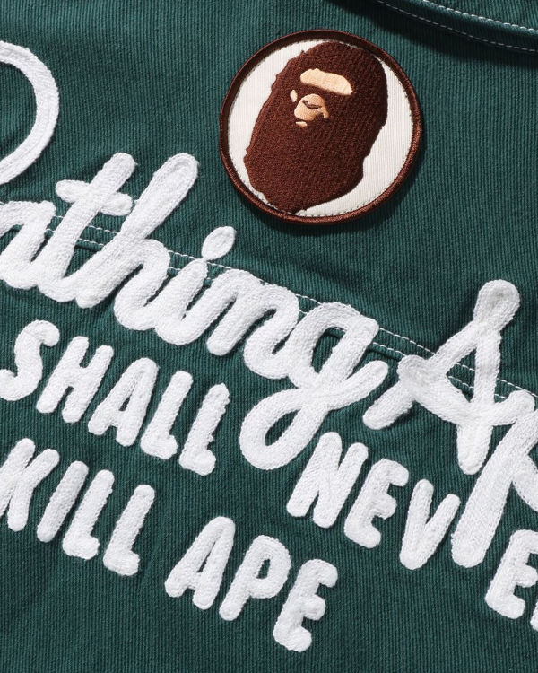 Dámské Bundy Bape Champion Oversized Color Twill Tmavě Zelene | 50692YKBO