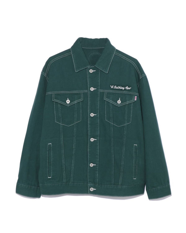 Dámské Bundy Bape Champion Oversized Color Twill Tmavě Zelene | 50692YKBO