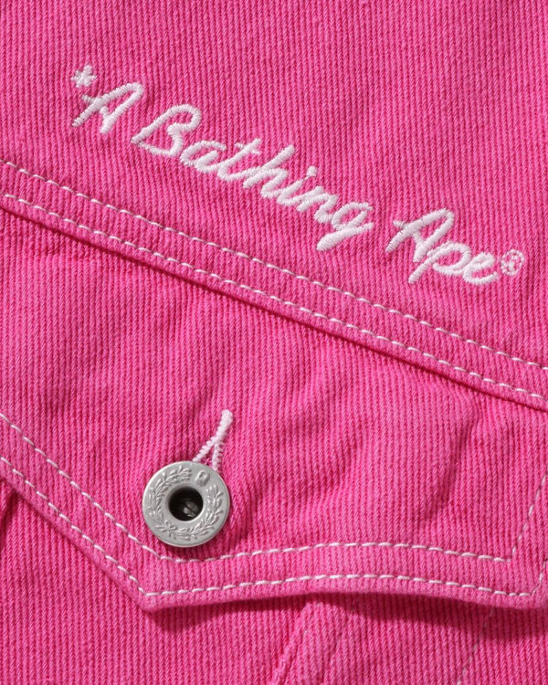 Dámské Bundy Bape Champion Oversized Color Twill Růžové | 93875EGUS
