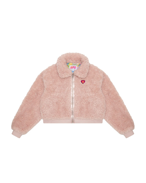 Dámské Bundy Bape Faux fur Růžové | 42315PRIY