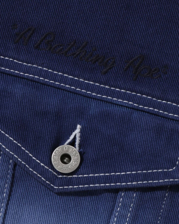 Dámské Bundy Bape Gradation Champion Denim Tmavě Blankyt Bílé Červené | 97841RDEG