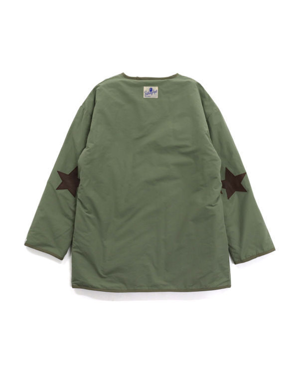 Dámské Bundy Bape STA Læder Patch No Collar Zelene | 27380ZCBJ