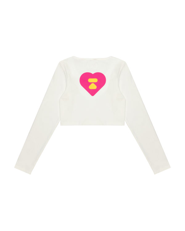 Dámské Halenka Bape Cropped slim cut Bílé | 92431ILNY