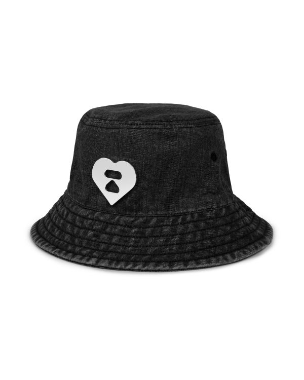 Dámské Klobouky Bape Denim bucket Černé | 80391HSLA