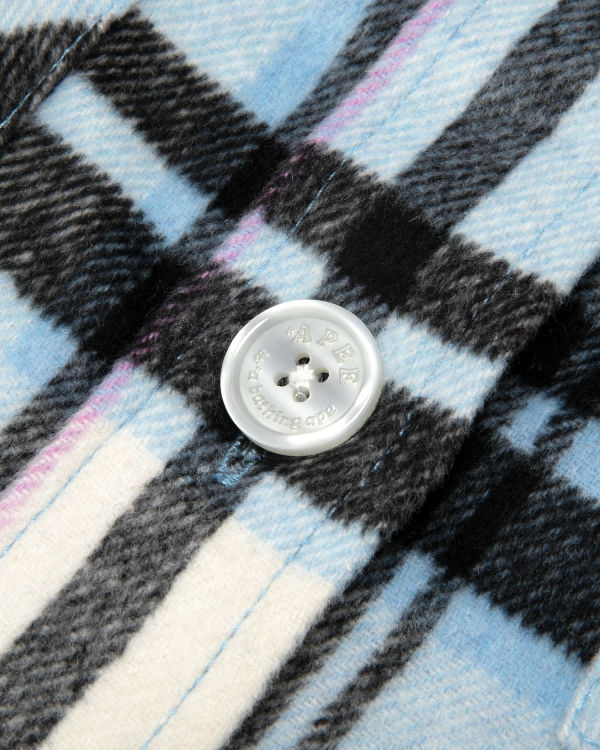 Dámské Košile Bape Checked Blankyt | 67139TQGR