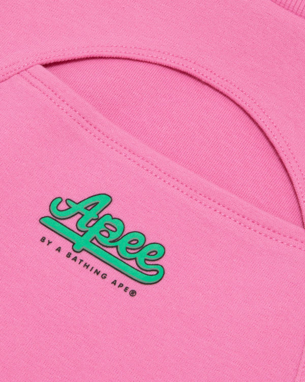 Dámské Mikiny Bape Cropped logo Růžové | 23758KQPF