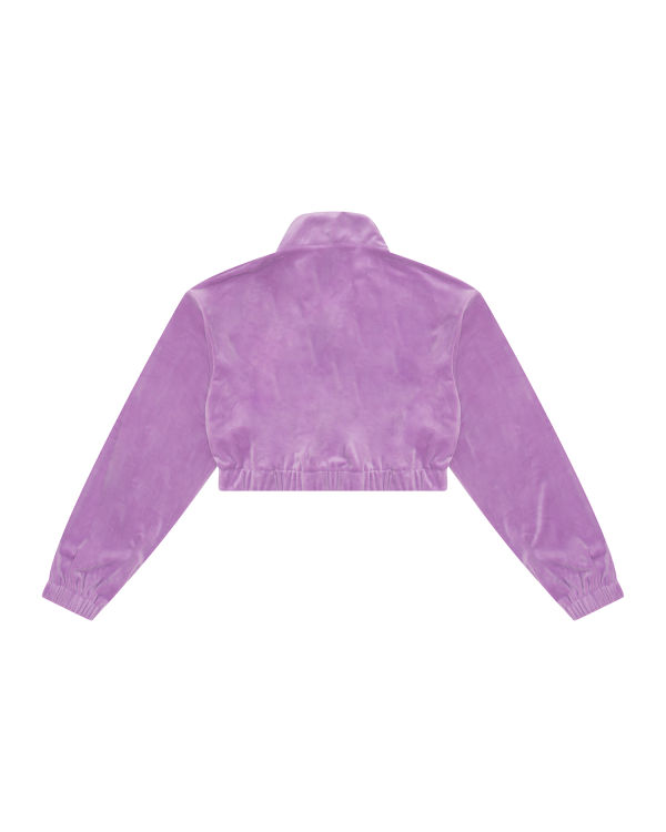 Dámské Mikiny Bape Cropped zip-up Fialové | 81573YJGQ