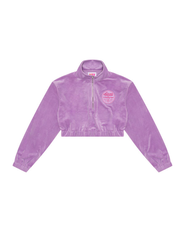 Dámské Mikiny Bape Cropped zip-up Fialové | 81573YJGQ