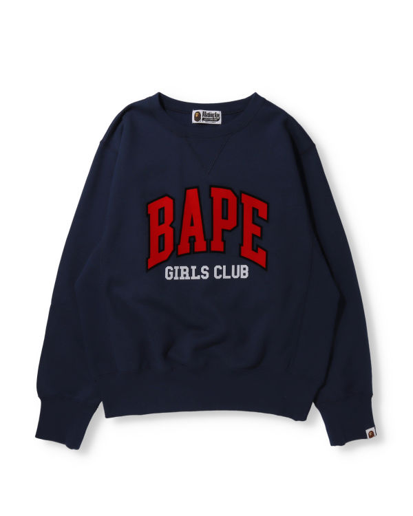 Dámské Mikiny Bape Girls Club Široké Crew neck Tmavě Blankyt Blankyt | 65342GBJN